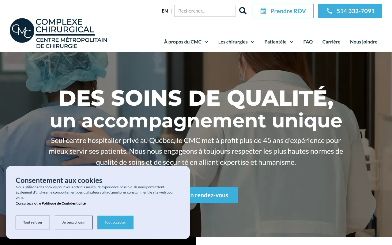 Screenshot of cmcmontreal.com