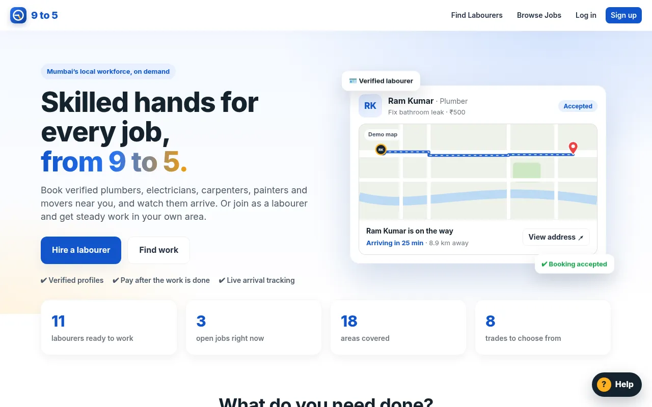 Screenshot of nine-to-five.onrender.com