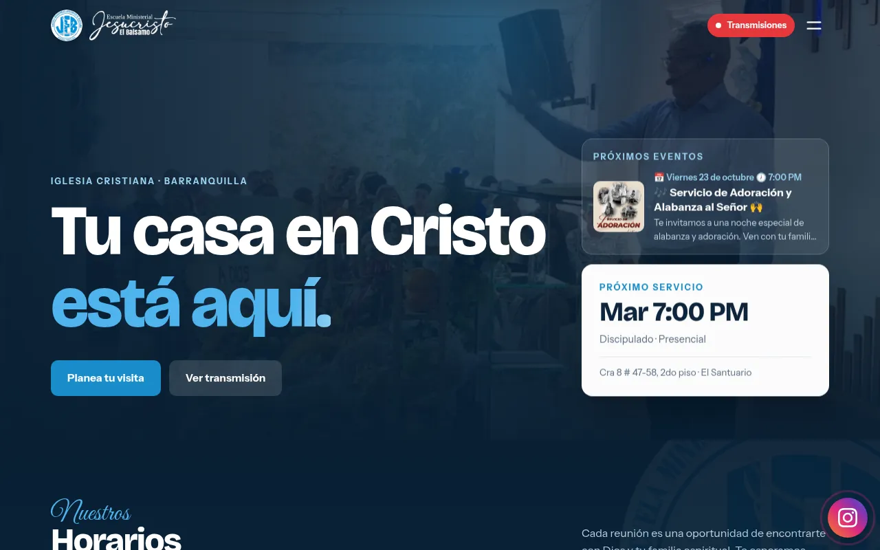 Screenshot of jesucristoelbalsamo.com.co