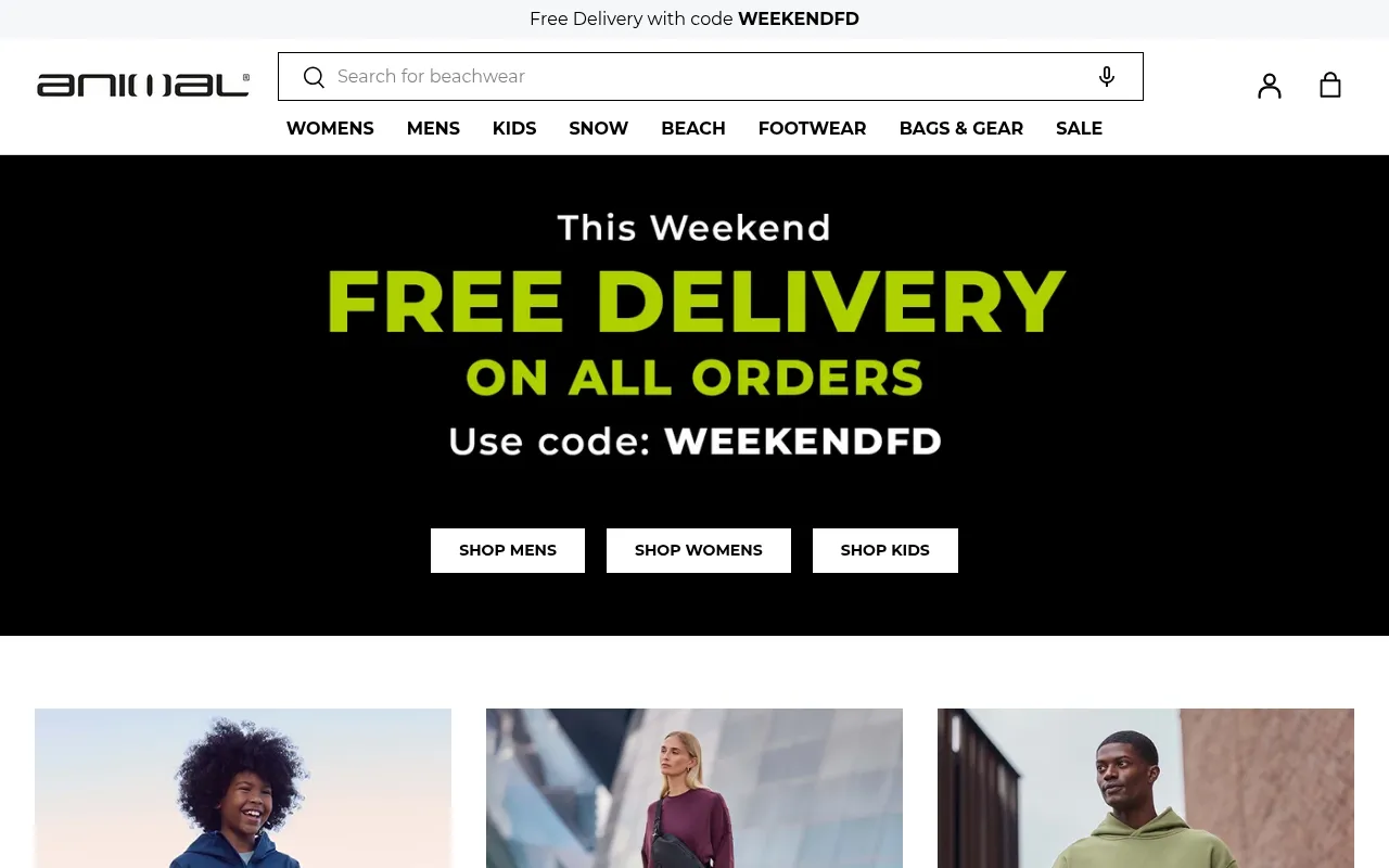 Screenshot of animal.co.uk