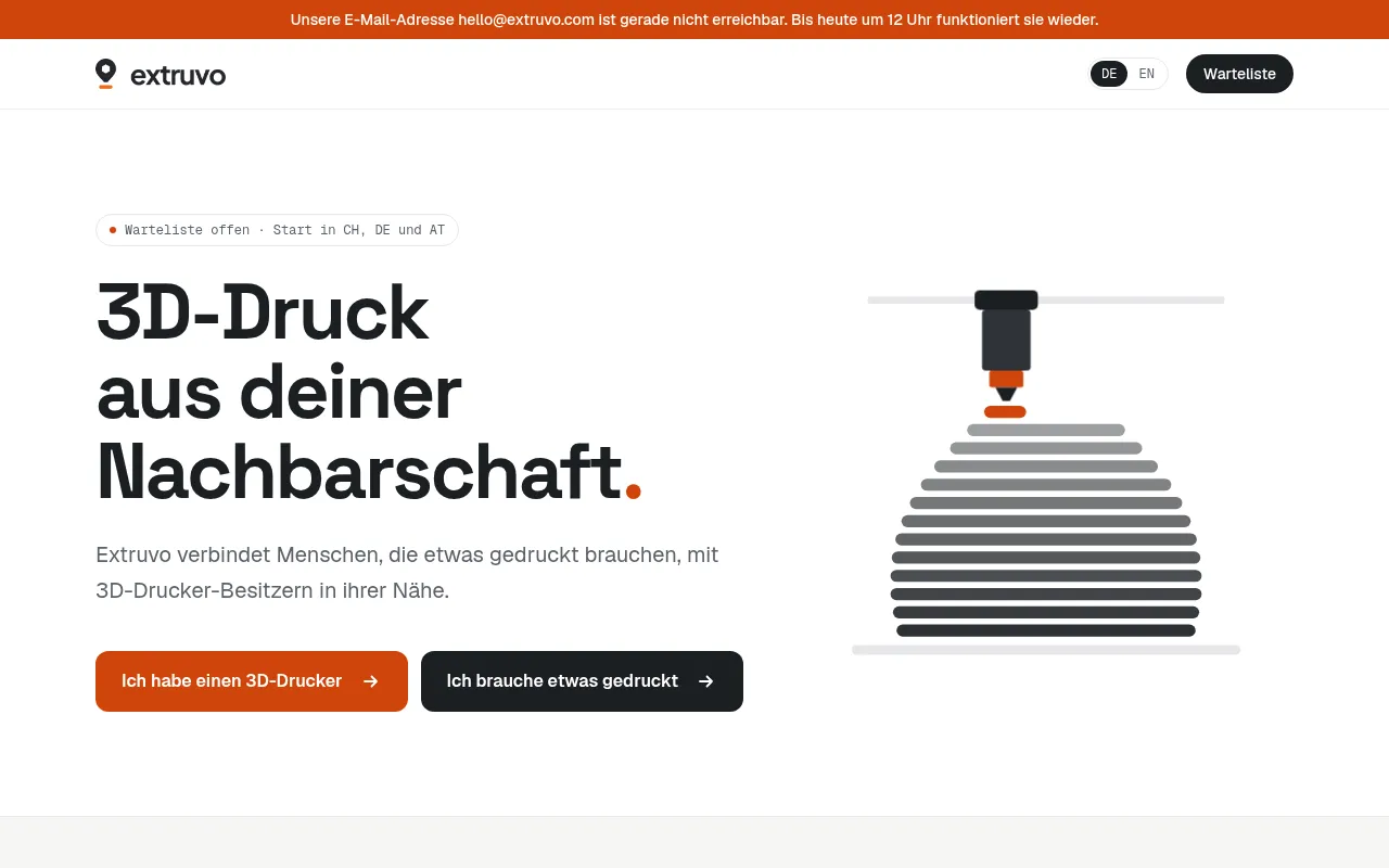 Screenshot of extruvo.com