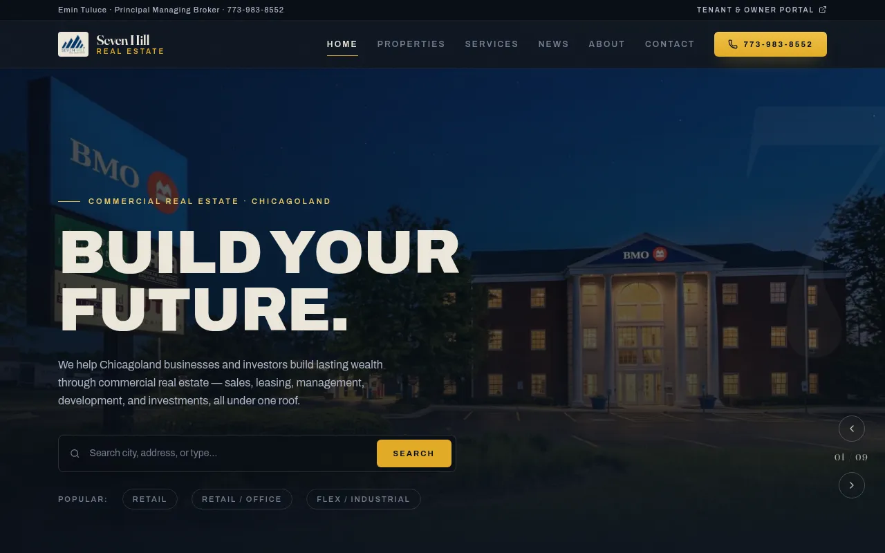 Screenshot of sevenhillgroup.com