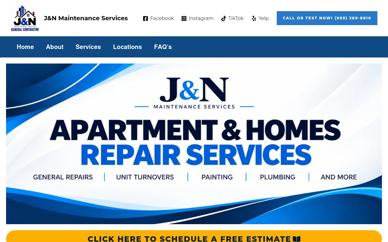 Screenshot of jnmaintenanceservices.com