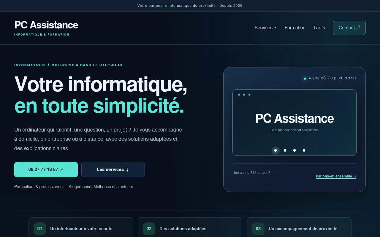 Screenshot of pc-assistance.ovh