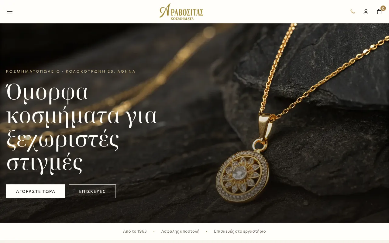 Screenshot of aravositas.com