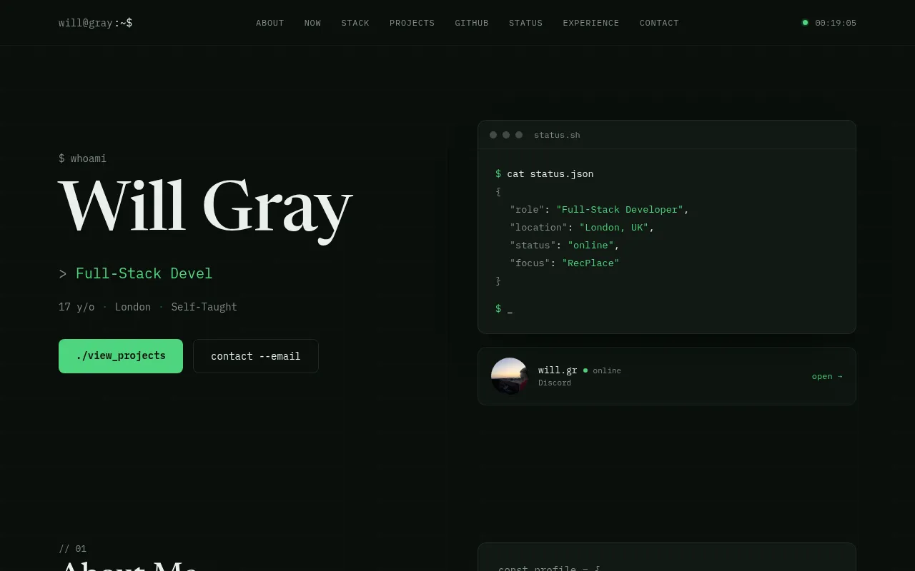 Screenshot of willgray.uk