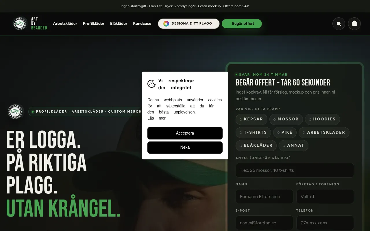 Screenshot of artbybearded.com