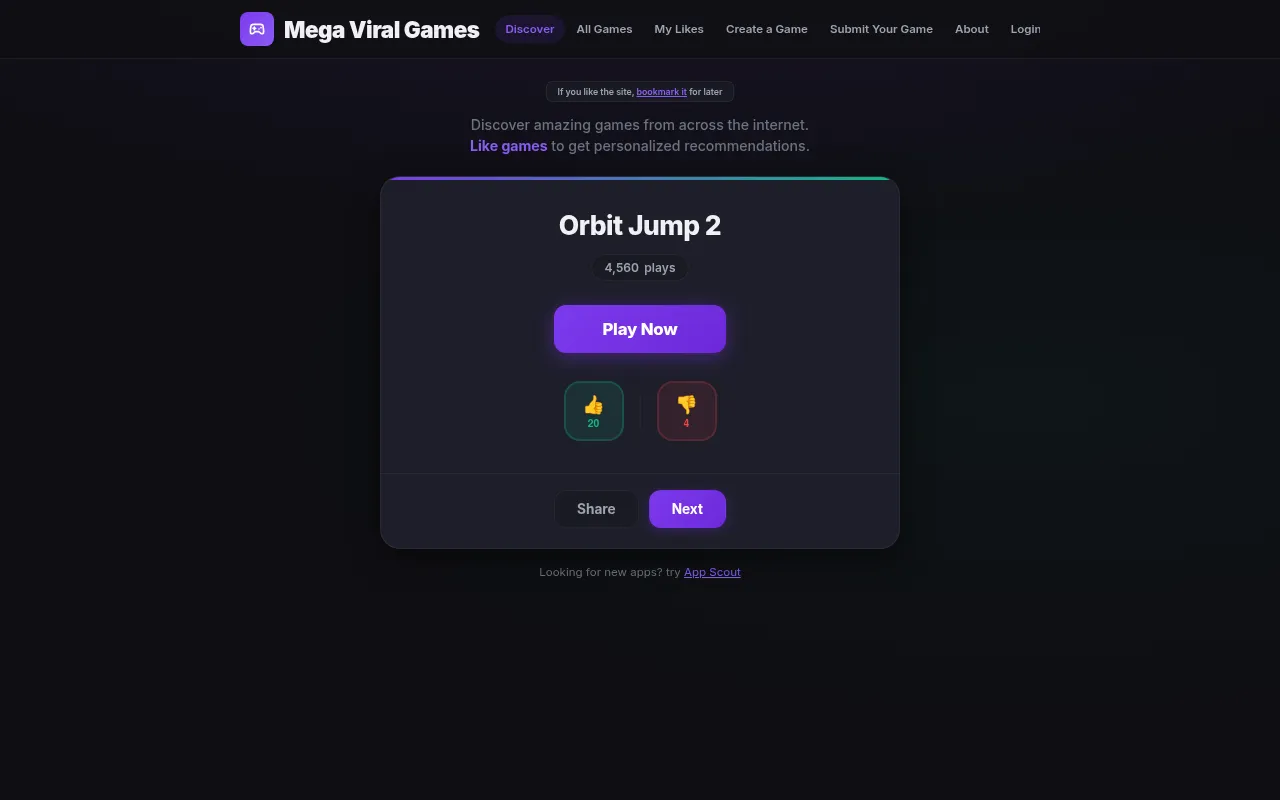 Screenshot of megaviral.games