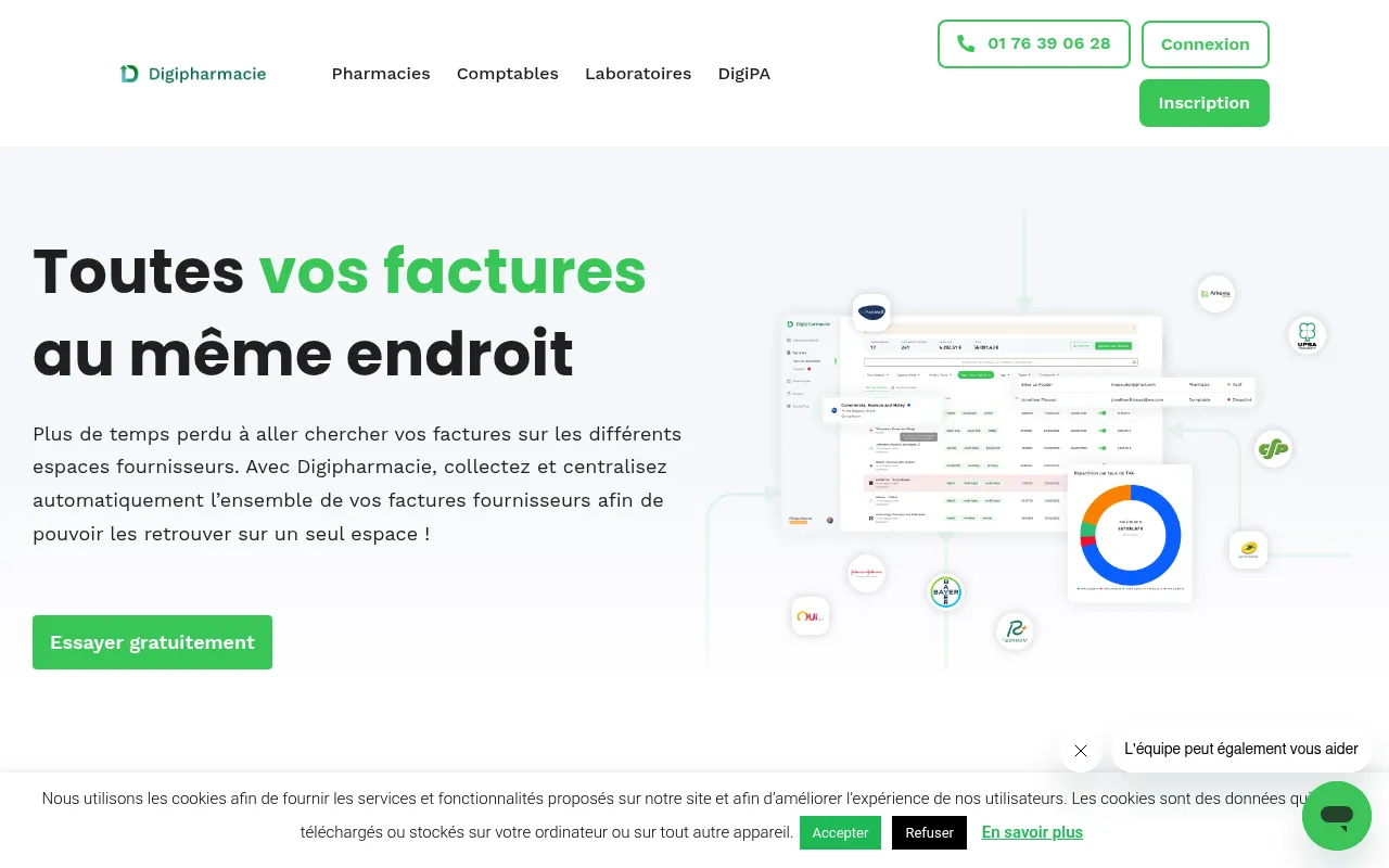 Screenshot of digipharmacie.fr