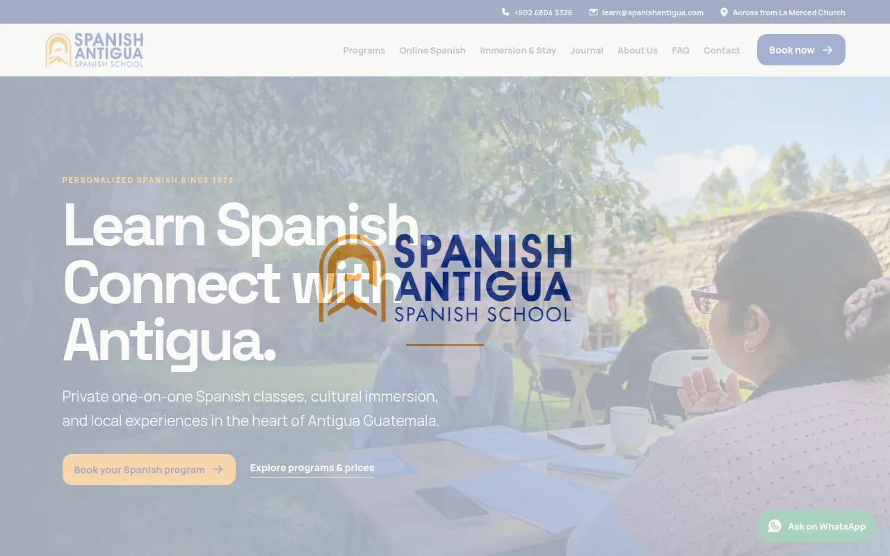 Screenshot of spanishantigua.com
