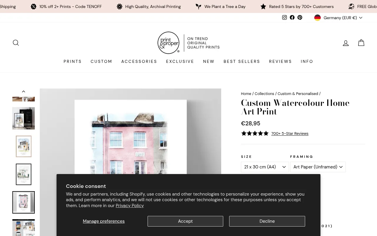 Screenshot of printandproper.com.au