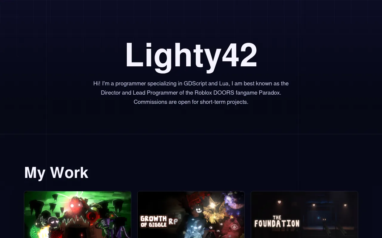 Screenshot of lighty42.github.io