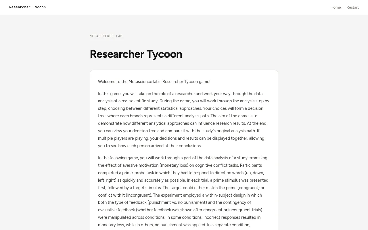 Screenshot of researchtycoonmeta.onrender.com