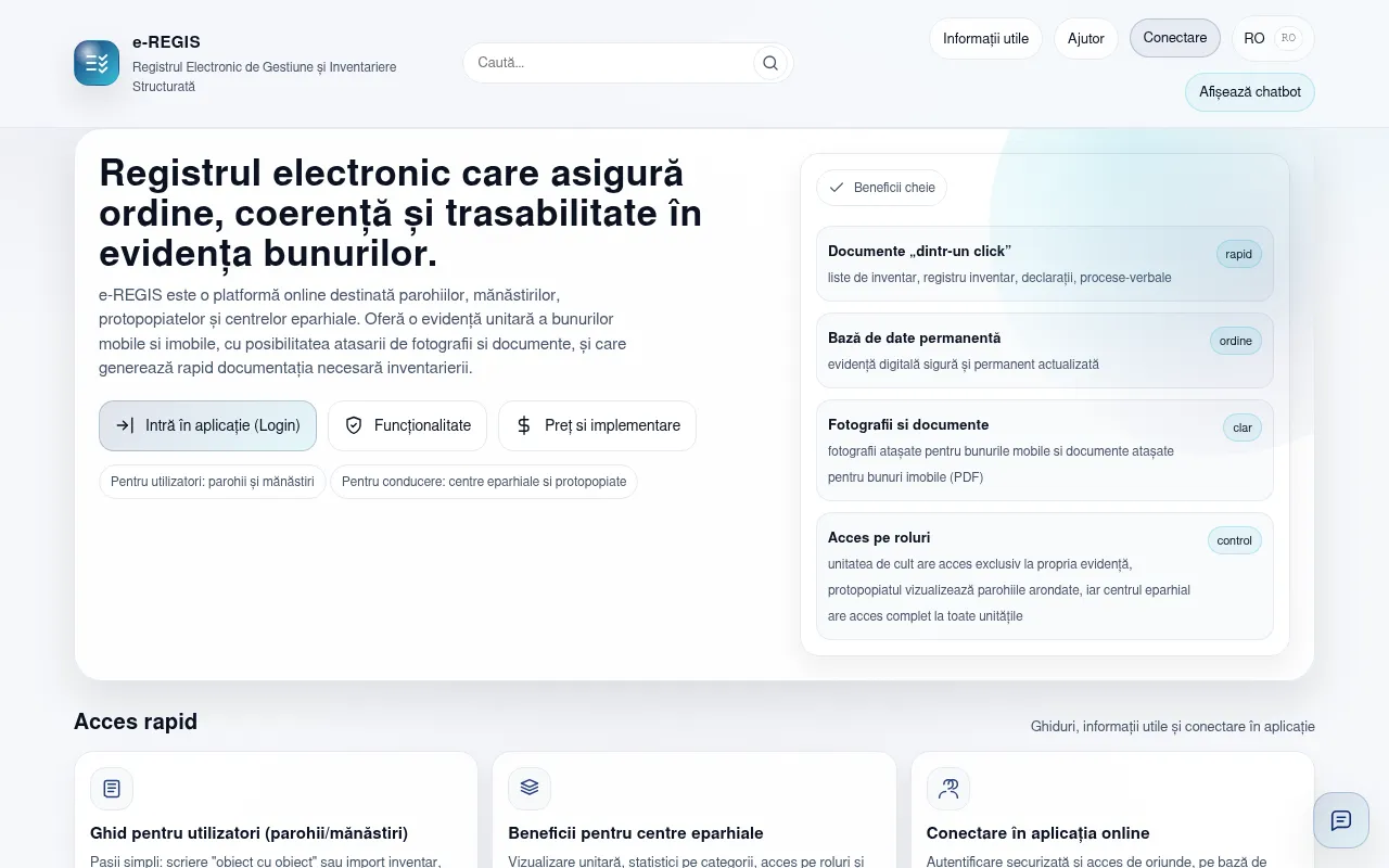 Screenshot of e-regis.ro
