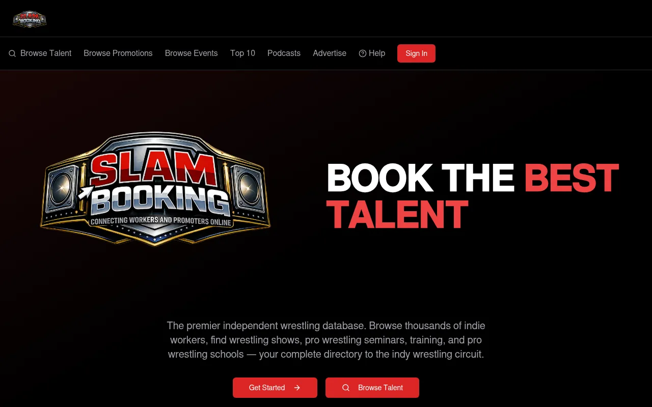 Screenshot of slambooking.com