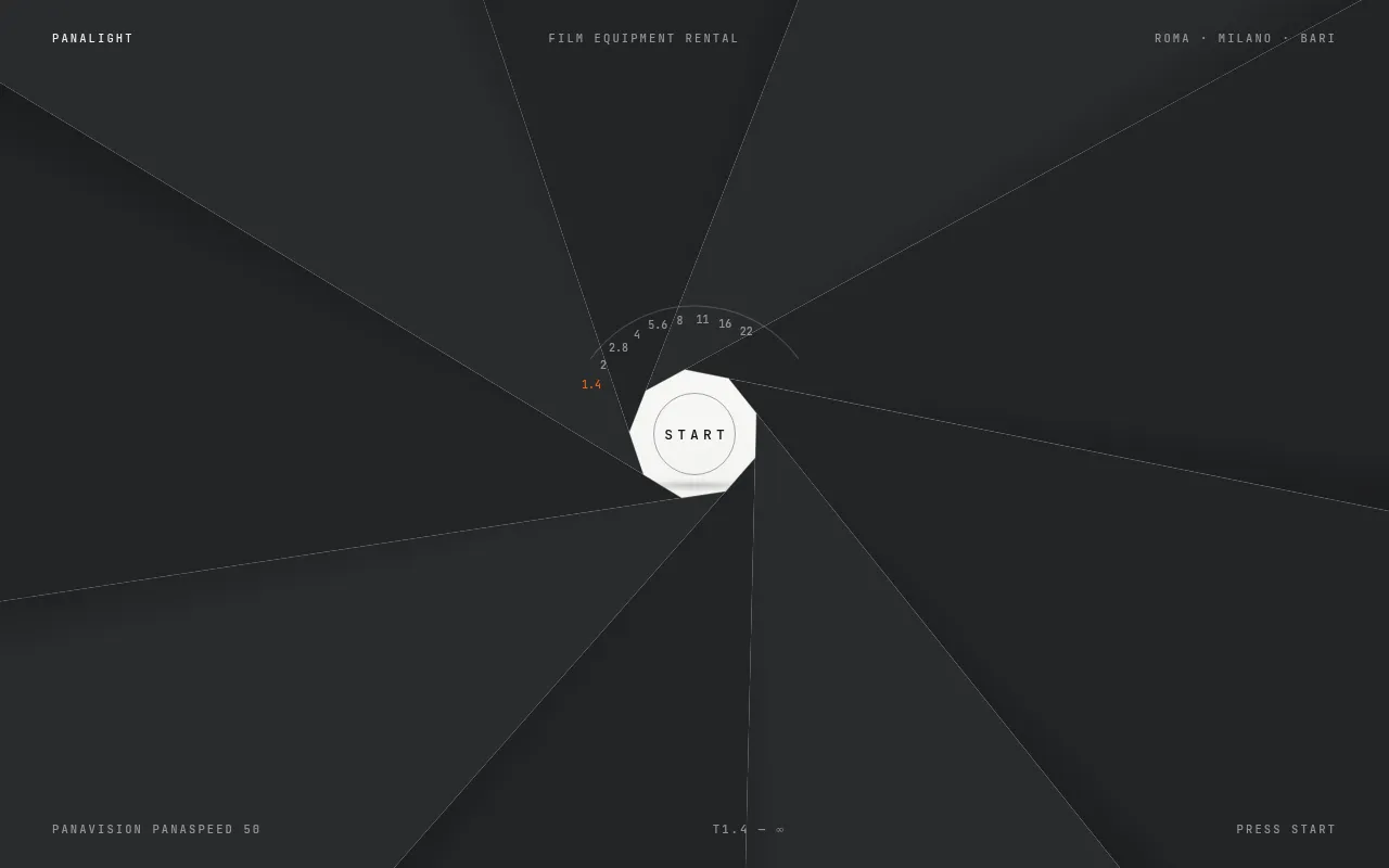 Screenshot of panalight-noleggio-cinema.netlify.app