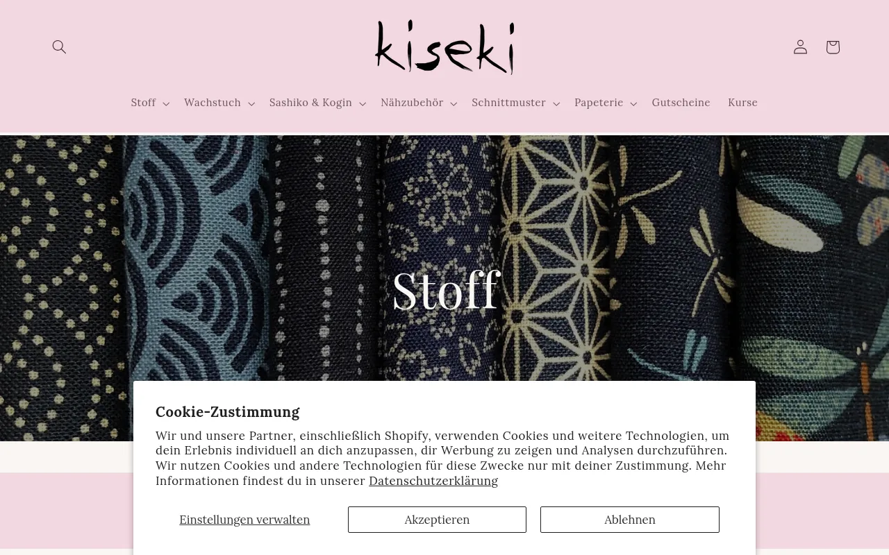 Screenshot of kiseki.de