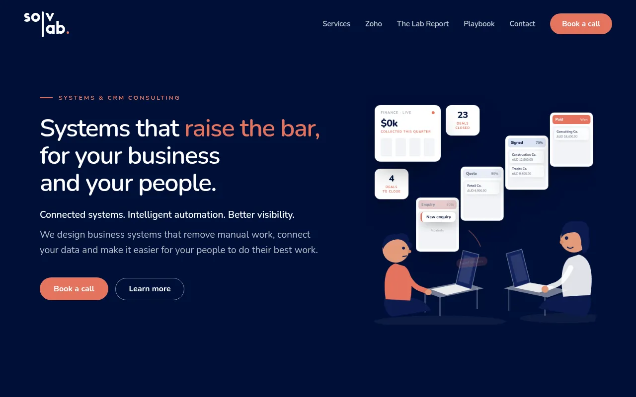 Screenshot of solvlab.com.au