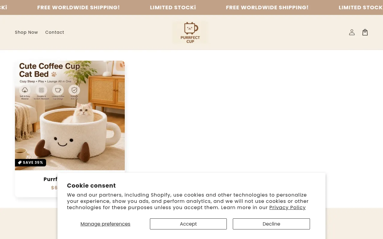 Screenshot of purrmats.store