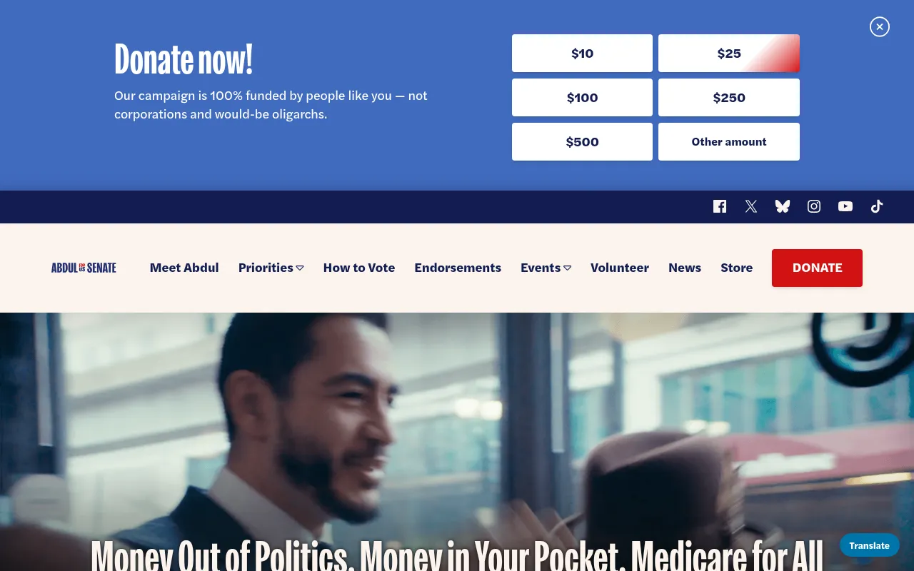 Screenshot of abdulforsenate.com