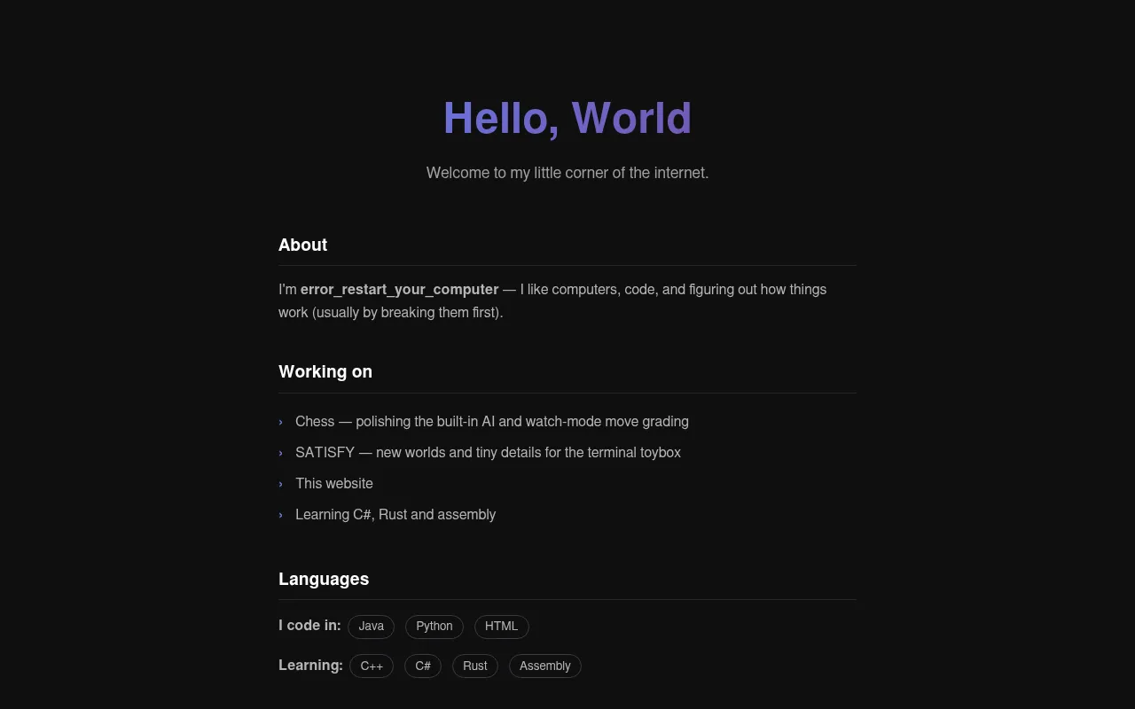 Screenshot of error.is-a.dev