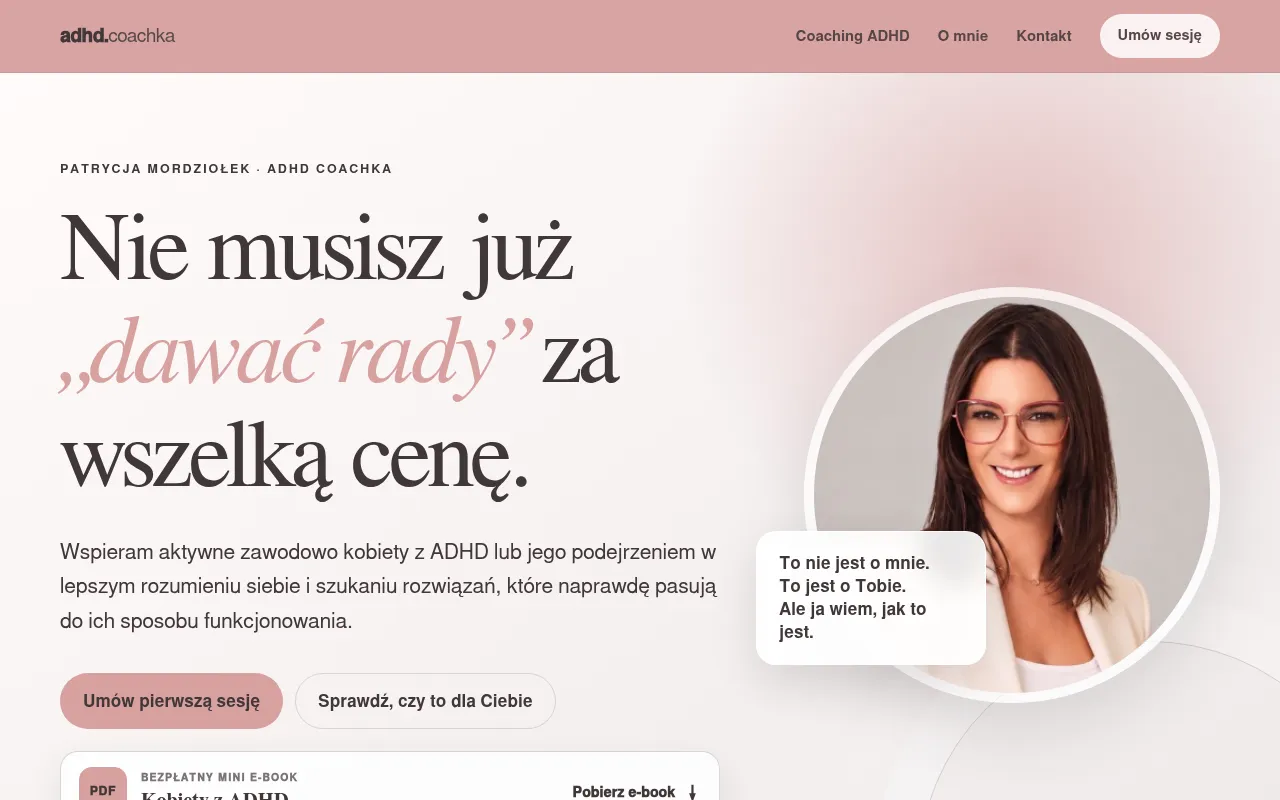 Screenshot of adhd-coachka.pl