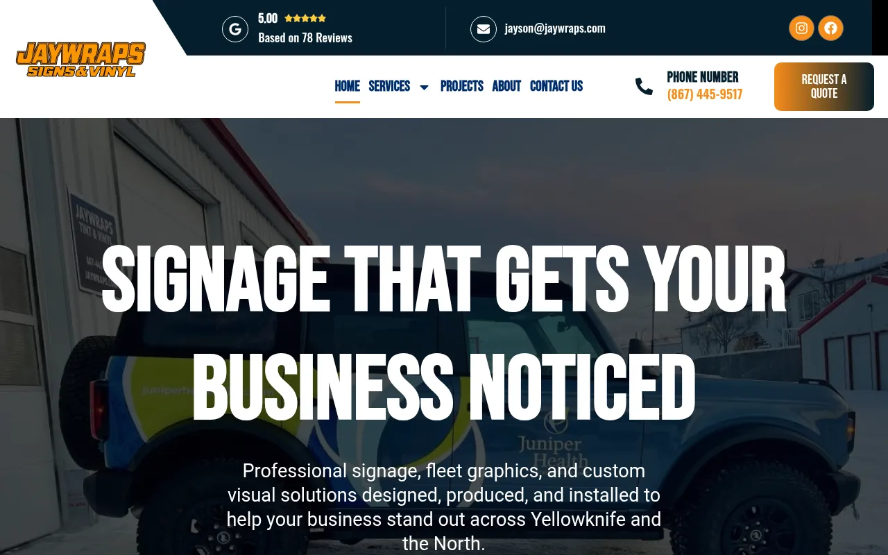 Screenshot of jaywraps.com
