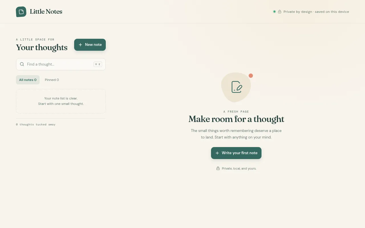 Screenshot of notes.is-local.org