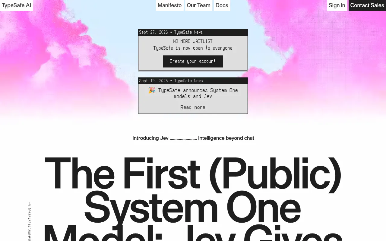 Screenshot of typesafe.ai