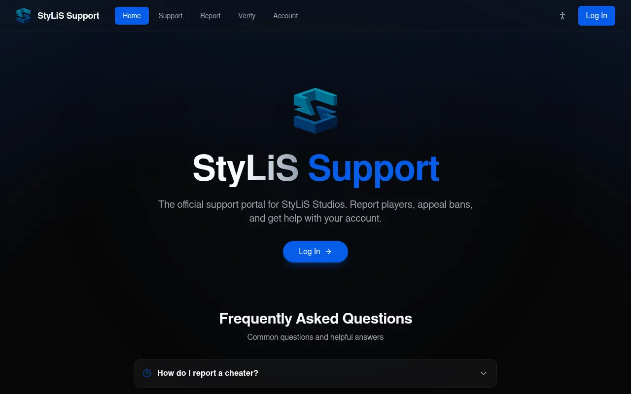 Screenshot of stylis.support