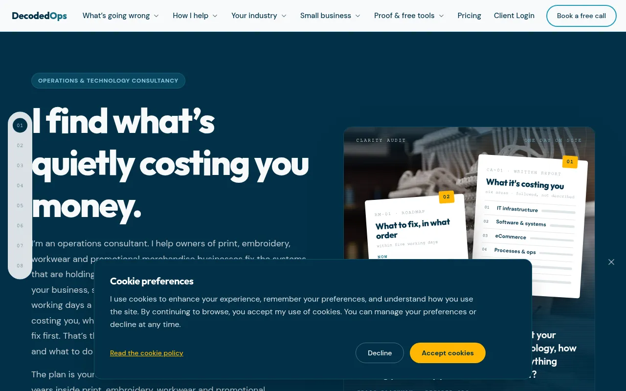 Screenshot of decodedops.co.uk