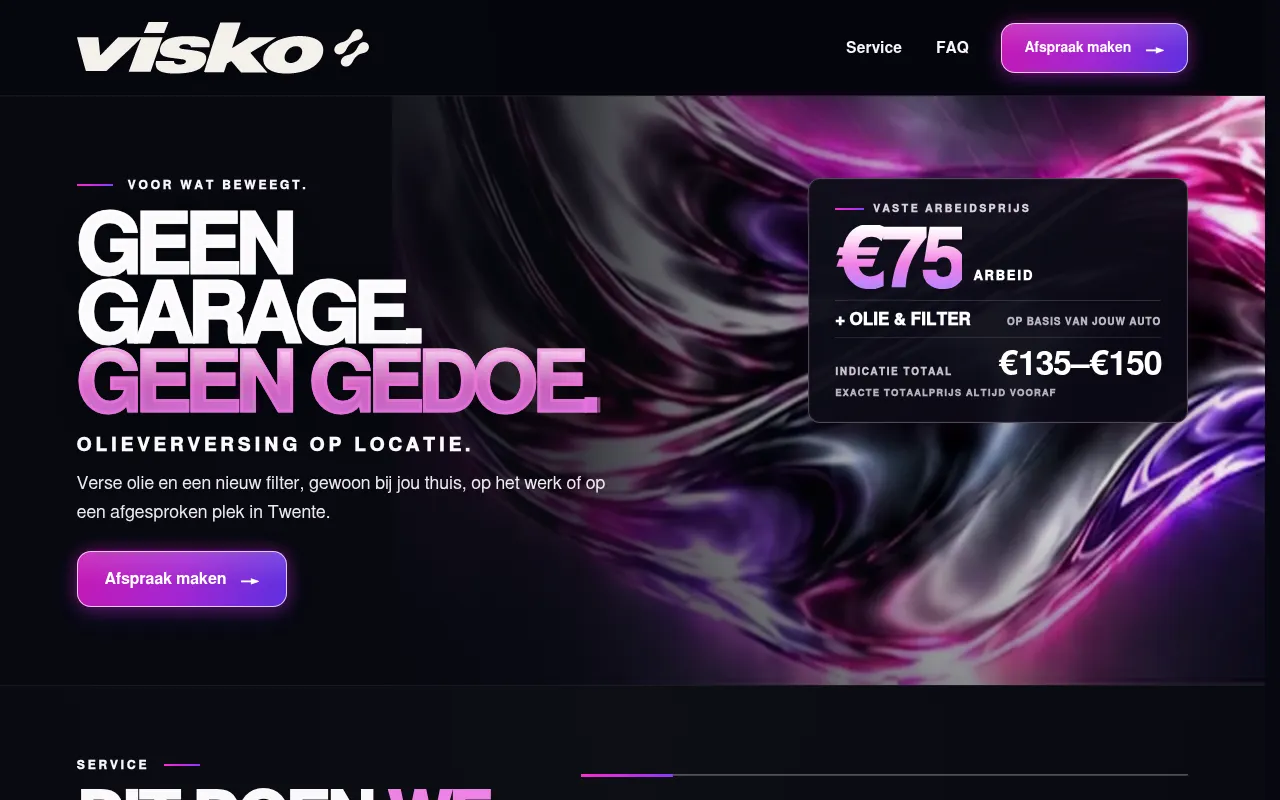 Screenshot of viskoworks.nl