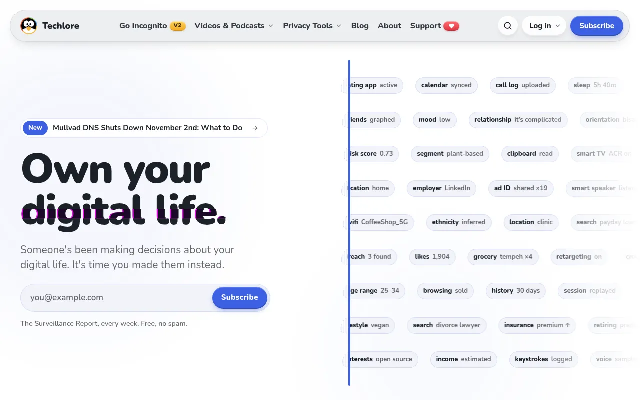 Screenshot of techlore.tech