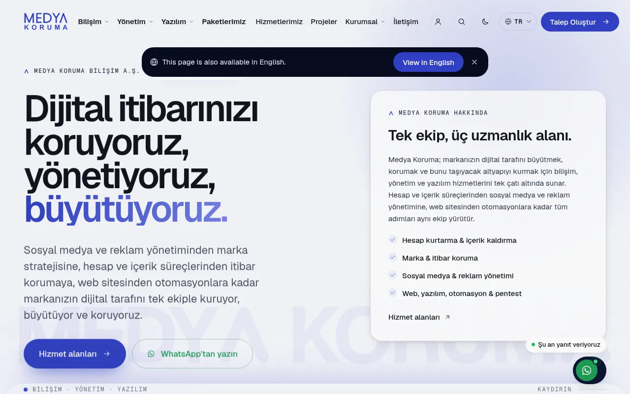 Screenshot of medyakoruma.com