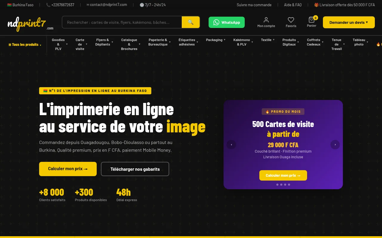 Screenshot of ndprint7.com