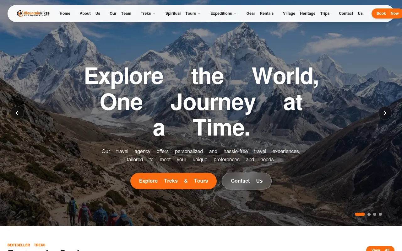 Screenshot of mountainhikes.in