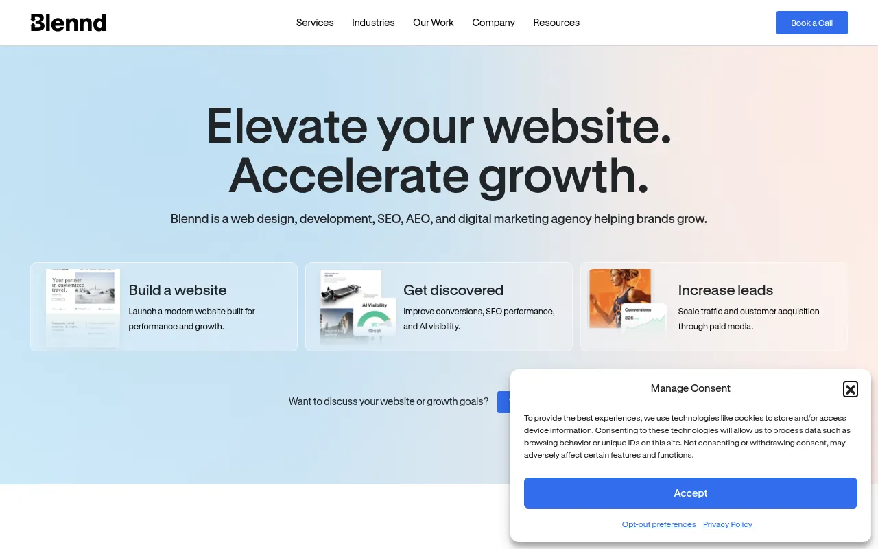 Screenshot of blennd.com