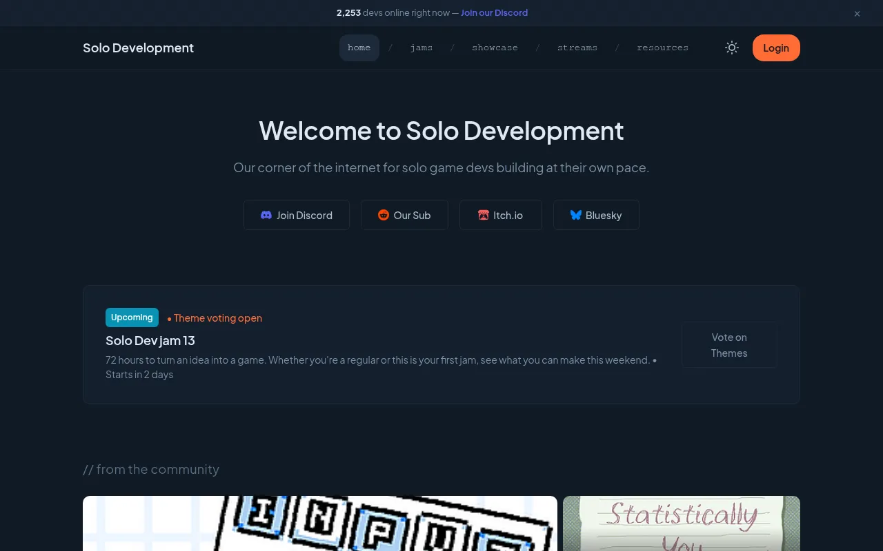 Screenshot of solodevelopment.org