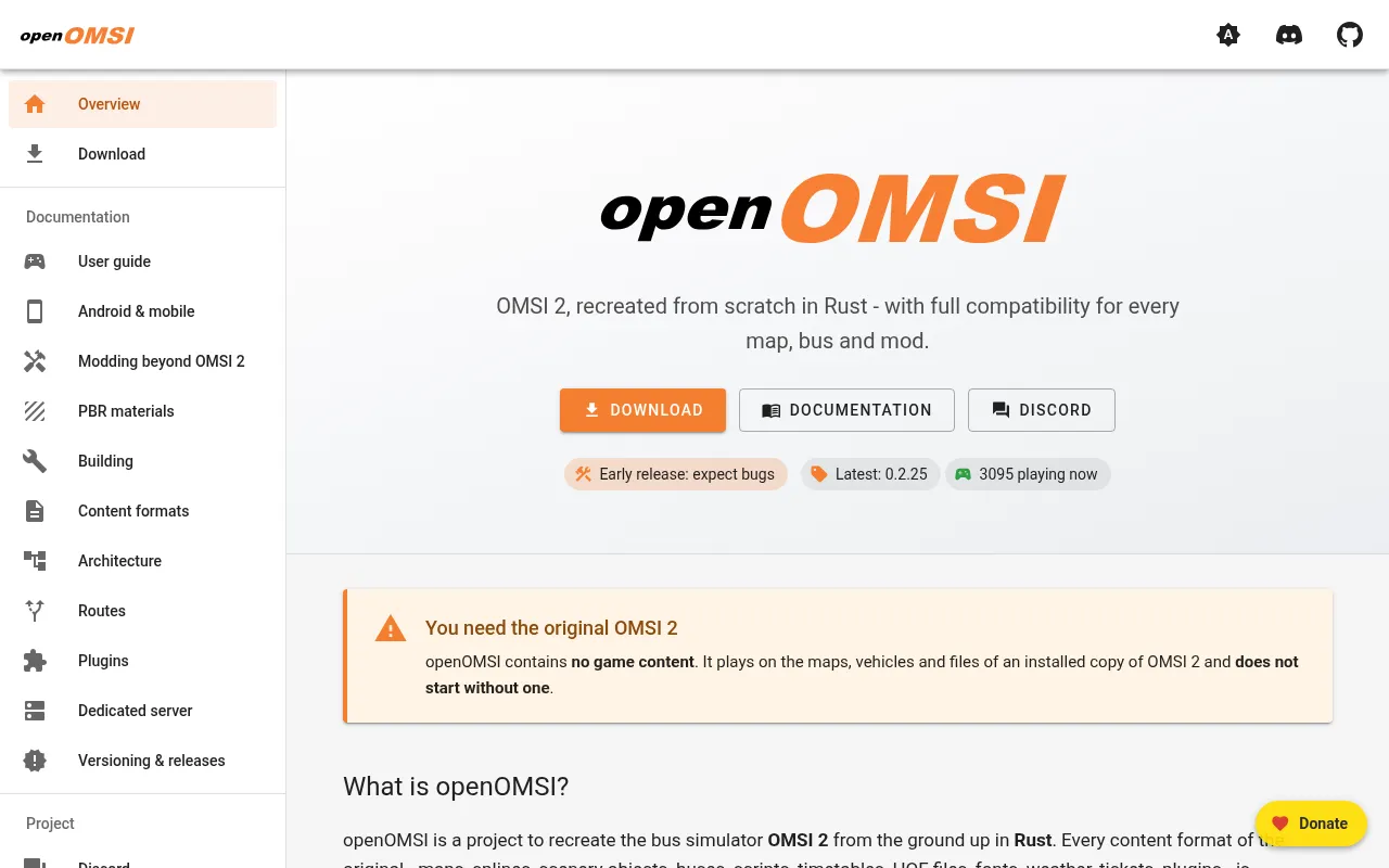 Screenshot of openomsi.org