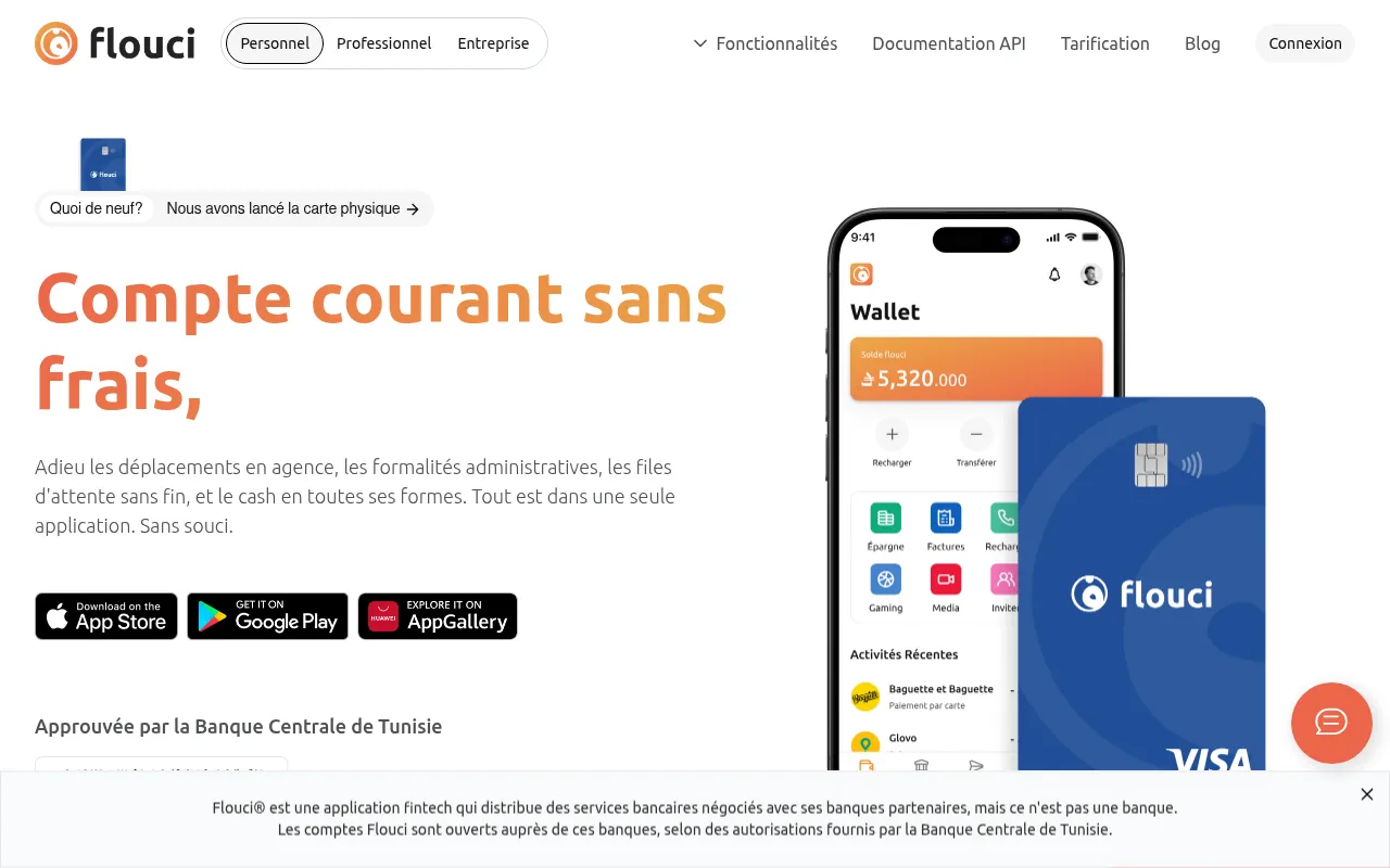 Screenshot of fr.flouci.com