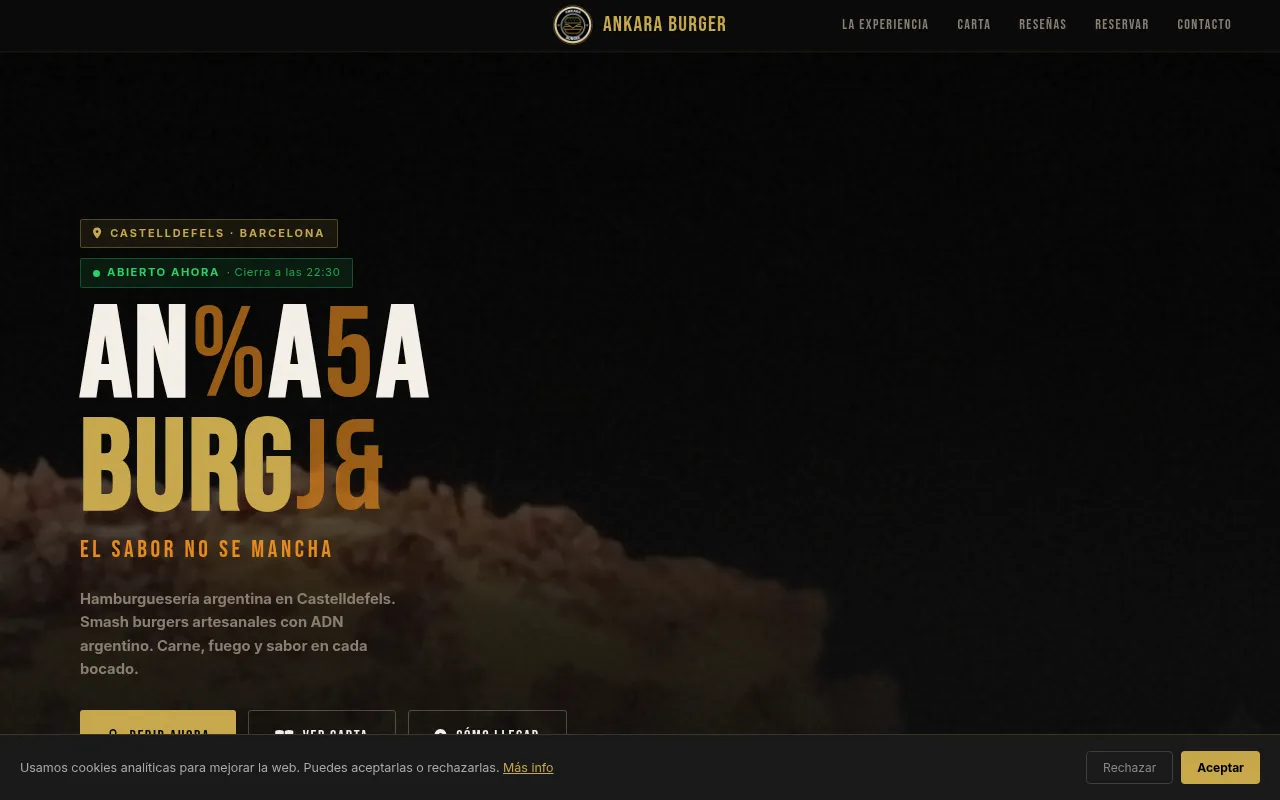 Screenshot of ankaraburger.com