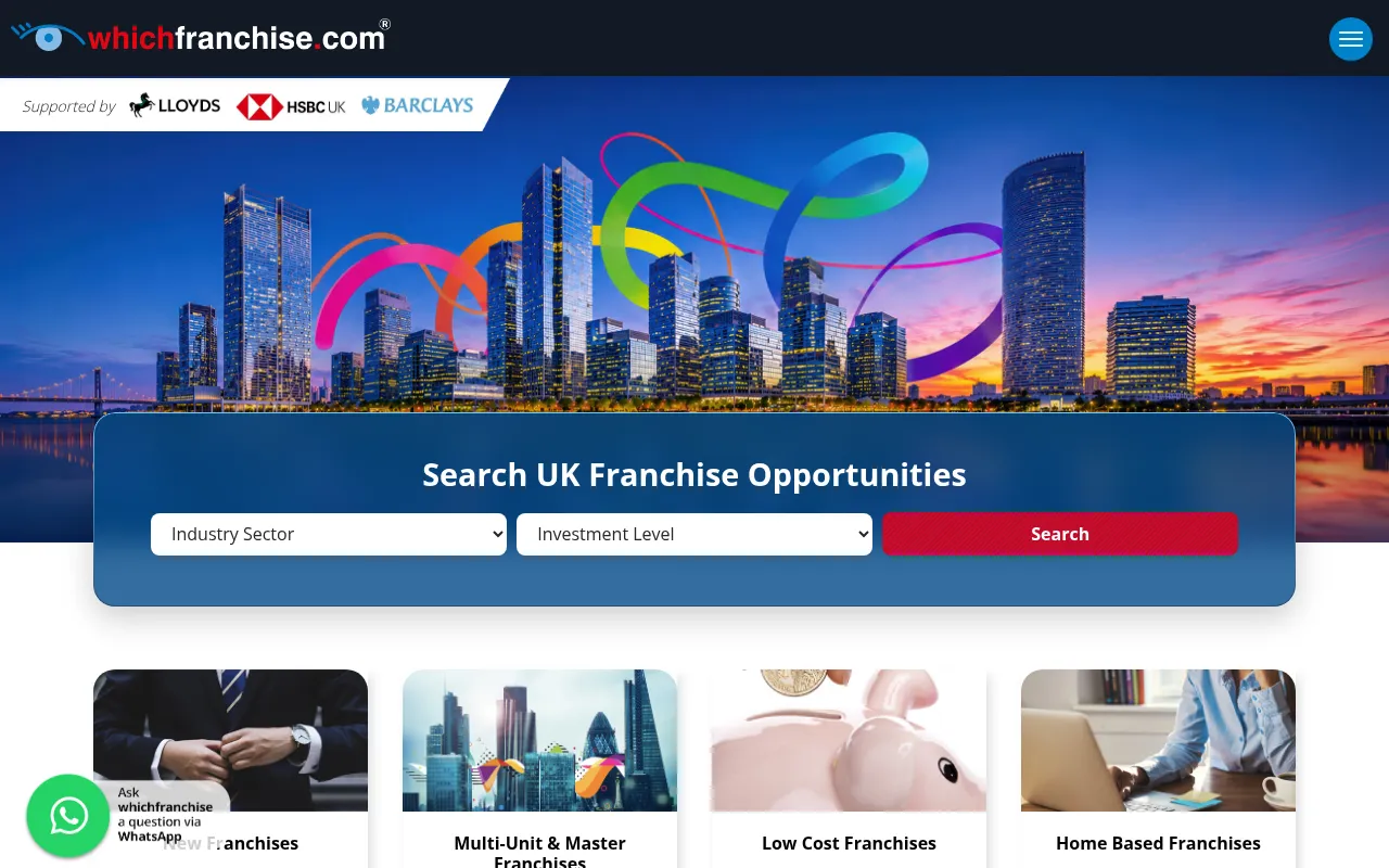 Screenshot of whichfranchise.com