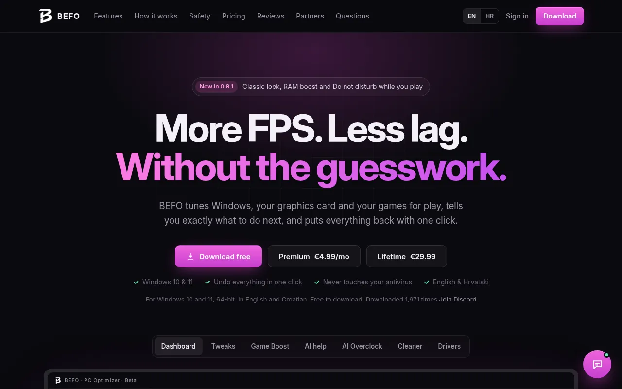 Screenshot of befo.cc