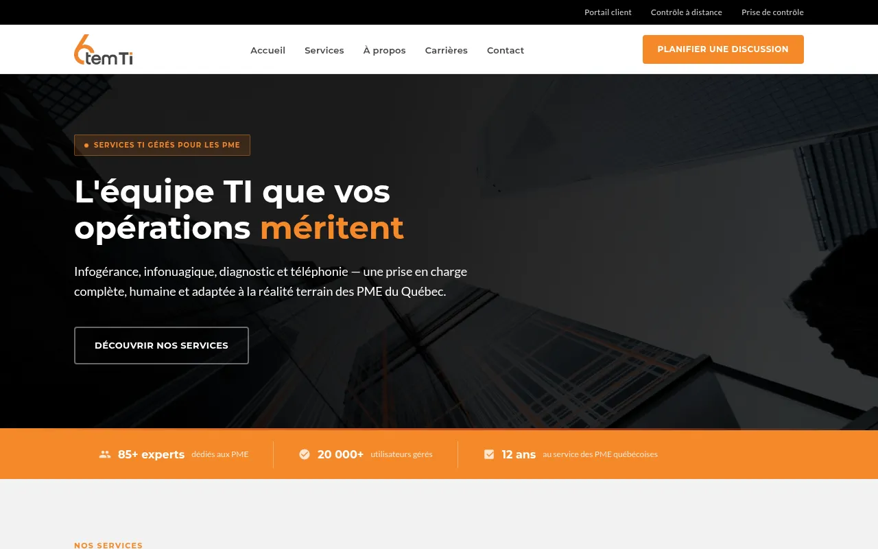 Screenshot of 6temti.ca