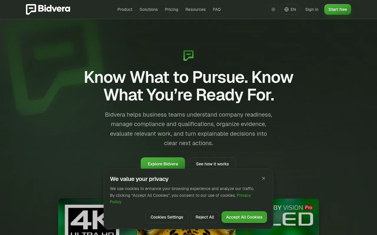 Screenshot of getbidvera.com