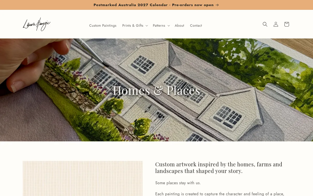 Screenshot of laurahamzic.com.au