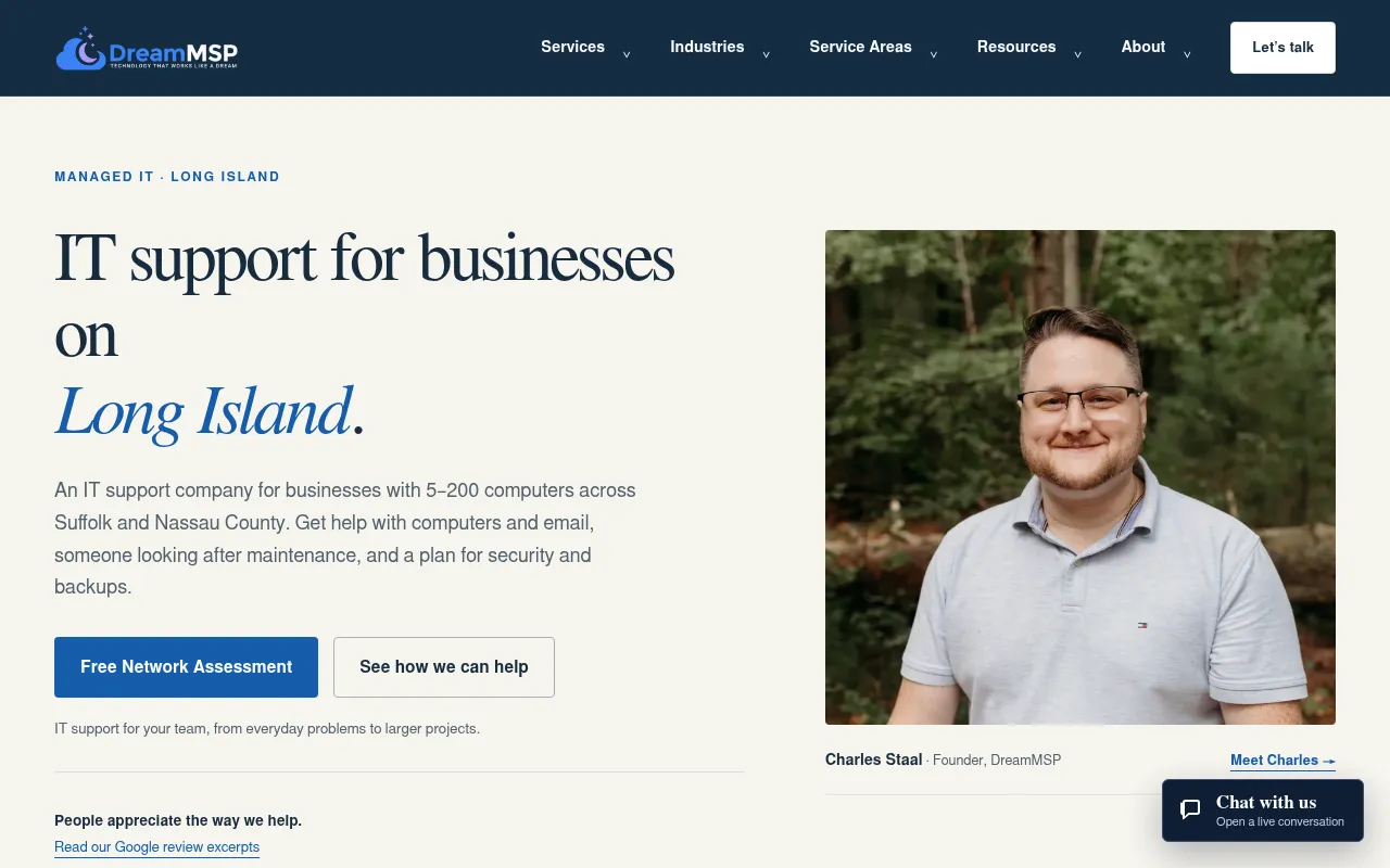 Screenshot of dreammsp.com
