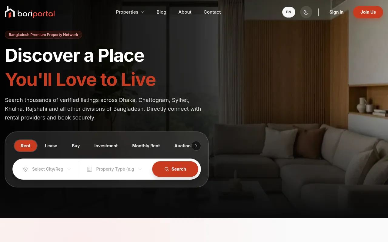 Screenshot of bariportal.com