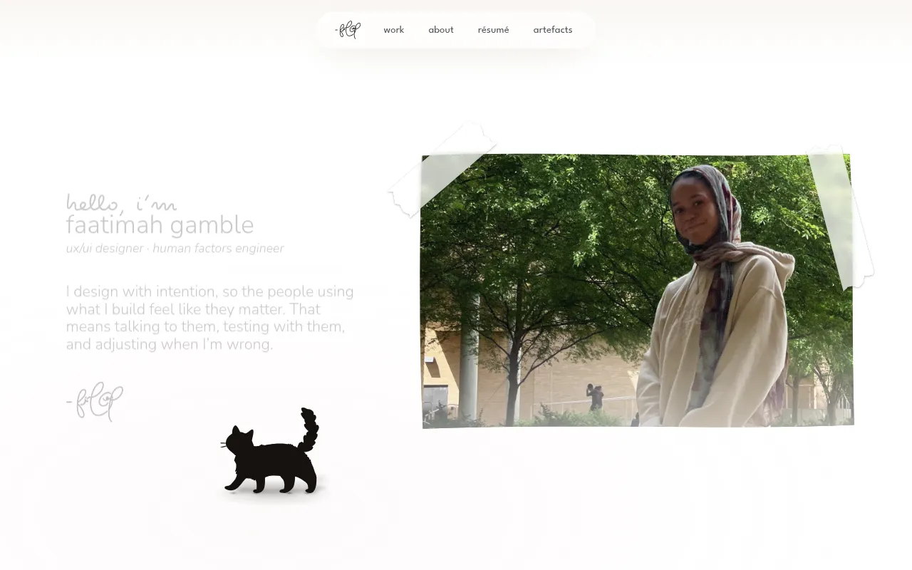 Screenshot of faatimahgamble.com