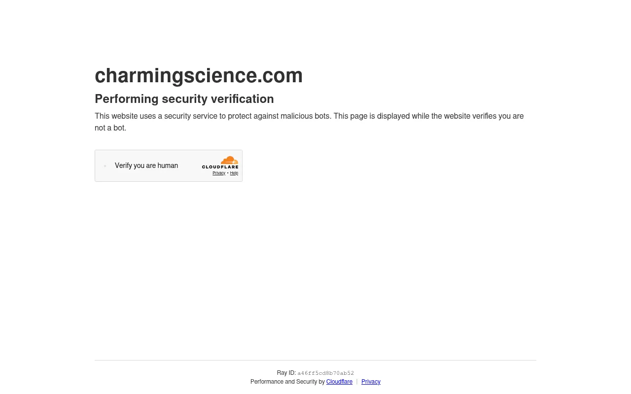 Screenshot of charmingscience.com